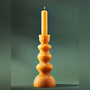 Anthropologie Yellow Taper Candle